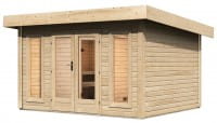 Karibu Massivholzsauna Nordin 369 x 309 cm