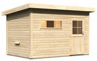 WOODFeeling Gartensauna Suva 2 inkl. Vorraum naturbelassen