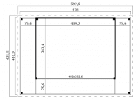 Lasita Maja Gartenhaus Domeo 4 Loggia Grundriss
