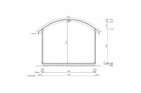 Gartenhaus Rerik 300 x 304 cm Querschnitt