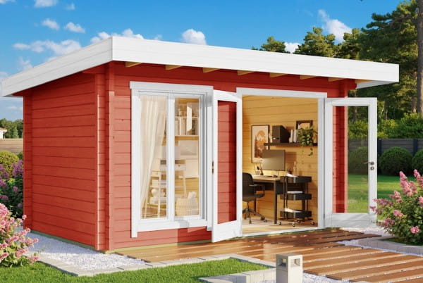 Lasita Maja Gartenhaus Dorset 71 schwedenrot
