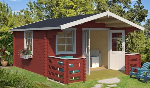Lasita Maja Gartenhaus Luna 2 Schwedenrot