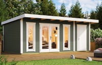 Lasita Maja Gartenhaus Sizilien 2 Grüngrau