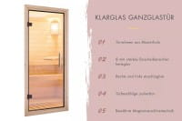 Pulverbeschichteter Aluminium-Schiebetür & Klarglas-Tür mit Stangengriff
