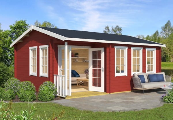 Lasita Maja Gartenhaus Sri Lanka Schwedenrot