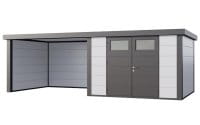 Metallhaus Classico 3030 weiss mit Lounge Large links