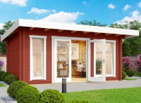 Lasita Maja Blockbohlenhaus Dorset 72 schwedenrot