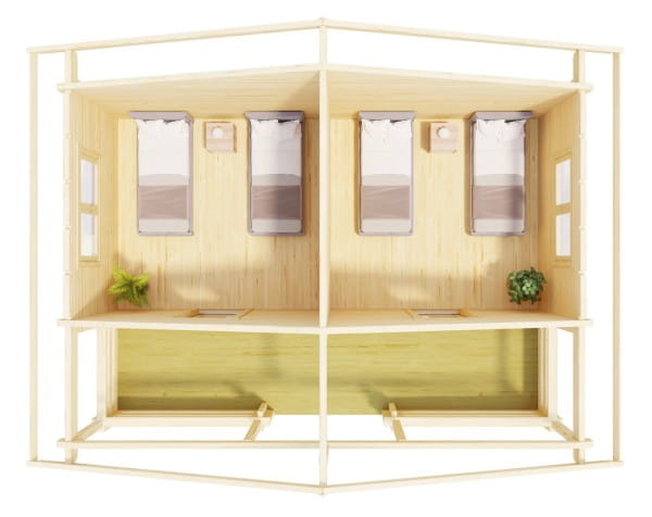 Gartenhaus Twin Cabin unbehandelt von Lasita Maja