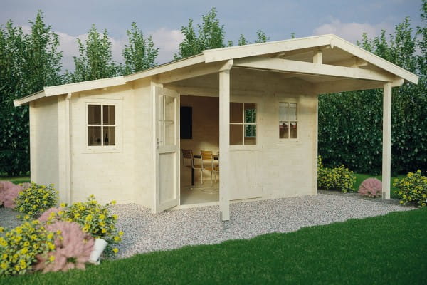 Joda Partyhaus Ranch mit 200 cm Vordach unbehandelt