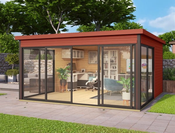 Lasita Maja Gartenhaus Domeo 5 Schwedenrot