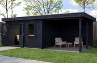 Lugarde Gartenhaus Regensburg 676 x 388 cm schwarz
