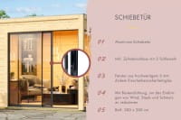 Pulverbeschichteter Aluminium-Schiebetür & Klarglas-Tür mit Stangengriff