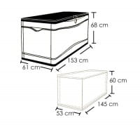 Lifetime Aufbewahrungsbox XXL Masse