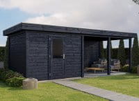 Lugarde Gartenhaus Mannheim 676 x 300 cm schwarz