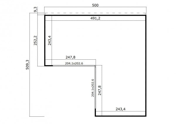 Lasita Maja Gartenhaus Domeo 6 Grundriss