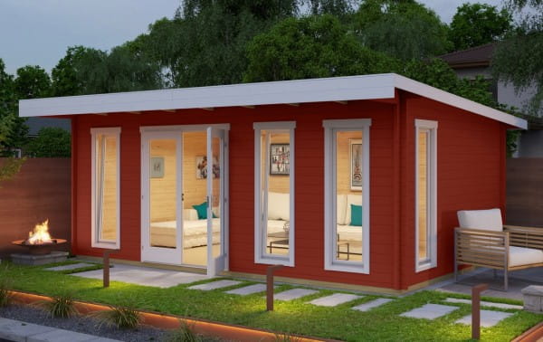 Lasita Maja Gartenhaus Bingham 6 schwedenrot