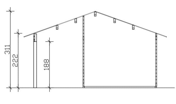 Skan Holz Gartenhaus Luzern 380 x 300 cm