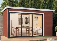 Lasita Maja Gartenhaus Austin 4 schwedenrot