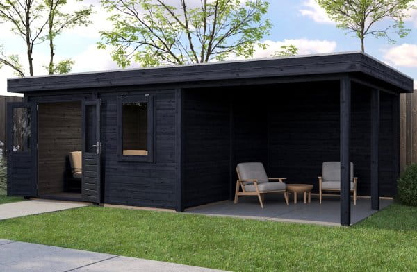 Lugarde Gartenhaus Regensburg 676 x 388 cm schwarz