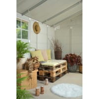 Grosfillex Kunststoff Gartenhaus Deco H 11 Innenansicht