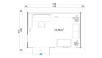 Lasita Maja Gartenhaus Baruda 53 Grundriss
