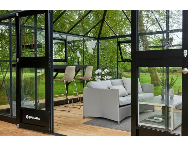 Juliana Gewächshaus Grand Oase ESG 3 mm Anthrazit 18,8 m²