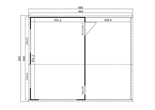 Doppel-Holzgarage Bahamas Grundriss