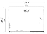 Lasita Maja Gartenhaus Austin 2 Grundriss