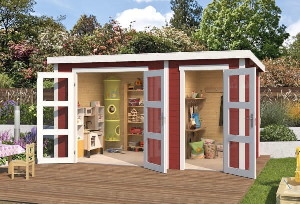 Lasita Maja Gartenhaus Zambezi XL schwedenrot