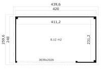 Lasita Maja Gartenhaus Austin 4 Grundriss
