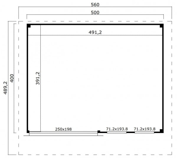 Lasita Maja Gartenhaus Domeo 8 Grundriss