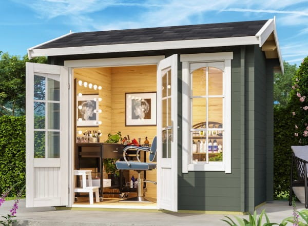Lasita Maja Holz-Gartenhaus Alex Mini 200 x 250 cm Grüngrau