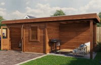 Lugarde Gartenhaus Rostock 676 x 250 cm braun