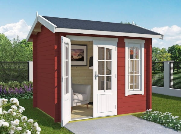 Lasita Maja Holz-Gartenhaus Alex Mini 200 x 250 cm schwedenrot
