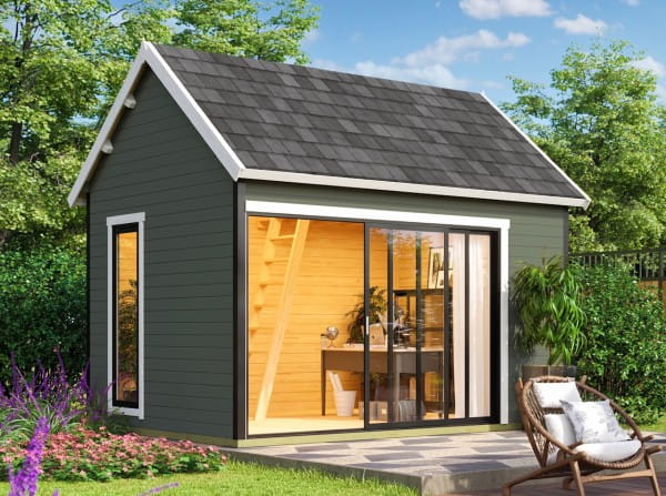 Lasita Maja Gartenhaus Murano 2 Grüngrau