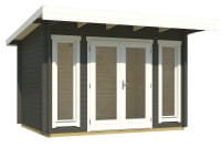Lasita Maja Gartenhaus Bingham 1 Grüngrau
