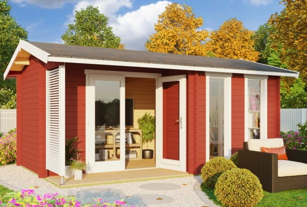 Lasita Maja Gartenhaus Riverside schwedenrot