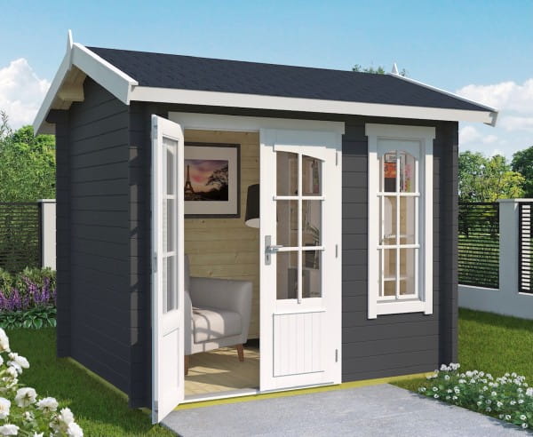 Lasita Maja Holz-Gartenhaus Alex Mini 200 x 250 cm carbongrau