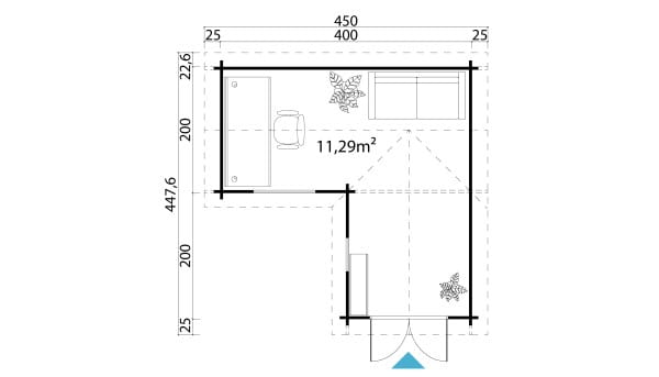 Lasita Maja Gartenhaus Portsmouth Grundriss