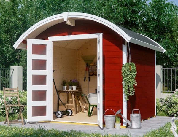 Gartenhaus Delft, 250 x 250 cm, schwedenrot