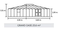 Juliana Gewächshaus Grand Oase ESG 3 mm Anthrazit 25,6 m²