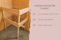 Ofenschutz Breite: 60 cm / Ofenschutz Material: Fichte