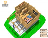 Joda Partyhaus Ranch mit 200 cm Vordach unbehandelt