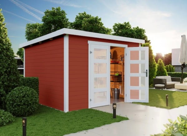 Lasita Maja Gartenhaus Zambezi 7 schwedenrot