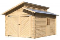 Karibu Stufendach Holzgarage 327 x 447 cm naturbelassen