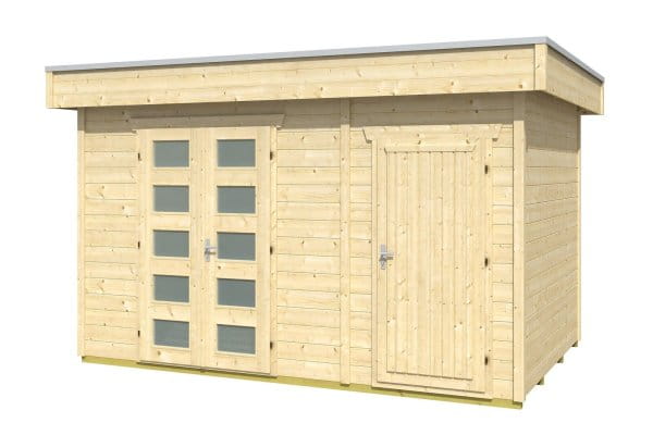 Skan Holz Gartenhaus Venlo 3, 380 x 250 cm, natur