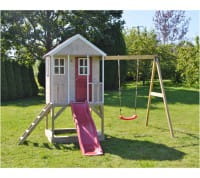 Wendi Toys Kinderspielhaus Alpaka Spielturm inkl. Veranda, Schaukel & Rutsche