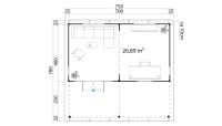 Lasita Maja Freizeit- Blockbohlenhaus Brava Grundriss