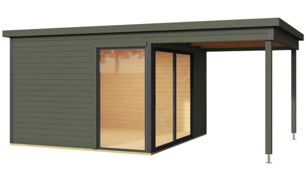 Lasita Maja Gartenhaus Domeo 2 Grüngrau