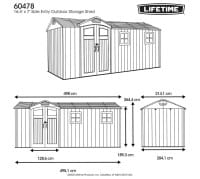 Lifetime Kunststoff Gerätehaus Idaho Grundriss